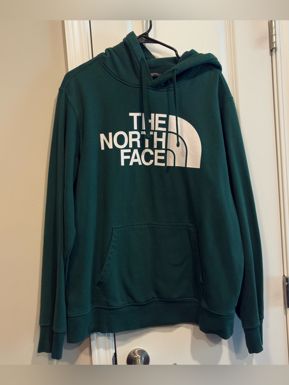 The North Face Green Teal Fleece Hoodie Logo Size Men’s Large